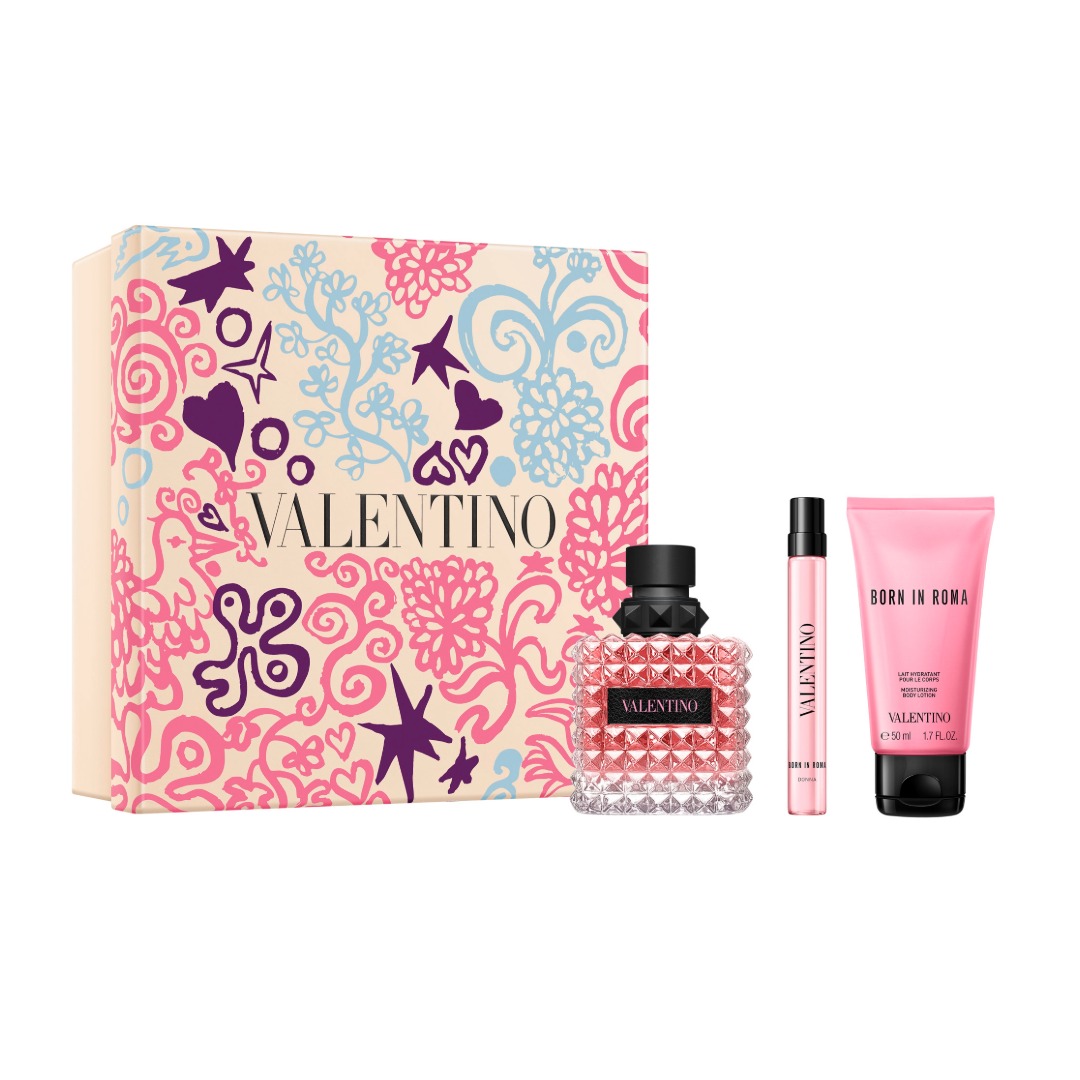 Valentino Beauty Born In Roma Donna Eau De Parfum & Body Lotion Mother's Day Gift Set In Pink